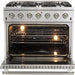 Forno Galiano Gold Professional - 36 inch 5.32 cu.ft. Freestanding All Gas Range, FFSGS6244 - 36 - Farmhouse Kitchen and Bath