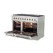 Forno Galiano Professional - 48 in. Range with Gas Stove and Gas Oven, Stainless Steel, FFSGS6244 - 48 - Farmhouse Kitchen and Bath