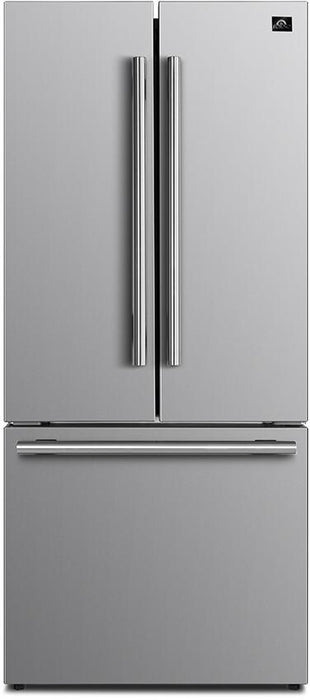 Forno Gallipoli - 31 in. French Door Refrigerator, Internal Ice Maker in Stainless Steel FFFFD1974 - 31SB - Farmhouse Kitchen and Bath