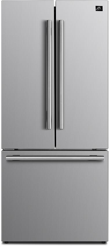 Forno Gallipoli - 31 in. French Door Refrigerator, Internal Ice Maker in Stainless Steel FFFFD1974 - 31SB - Farmhouse Kitchen and Bath