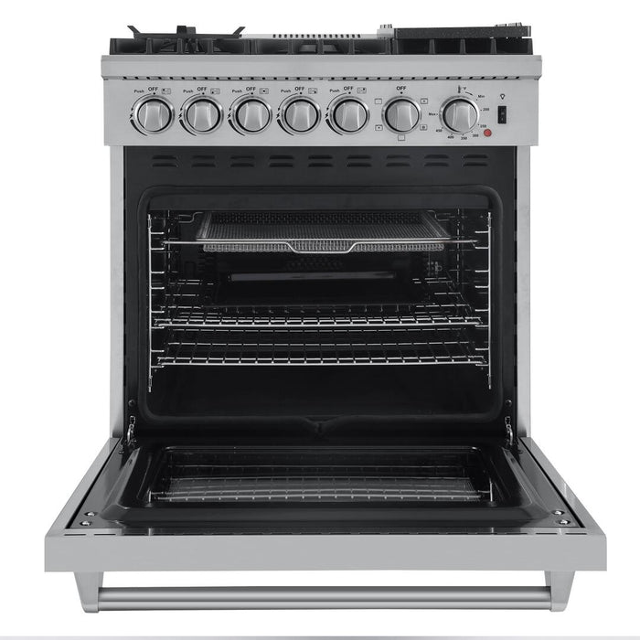 Forno Lazio – 30″ Dual Fuel Range • 5 Sealed Burner • Air Fryer and Griddle • FFSGS6196 - 30 - Farmhouse Kitchen and Bath