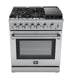 Forno Lazio – 30″ Dual Fuel Range • 5 Sealed Burner • Air Fryer and Griddle • FFSGS6196 - 30 - Farmhouse Kitchen and Bath
