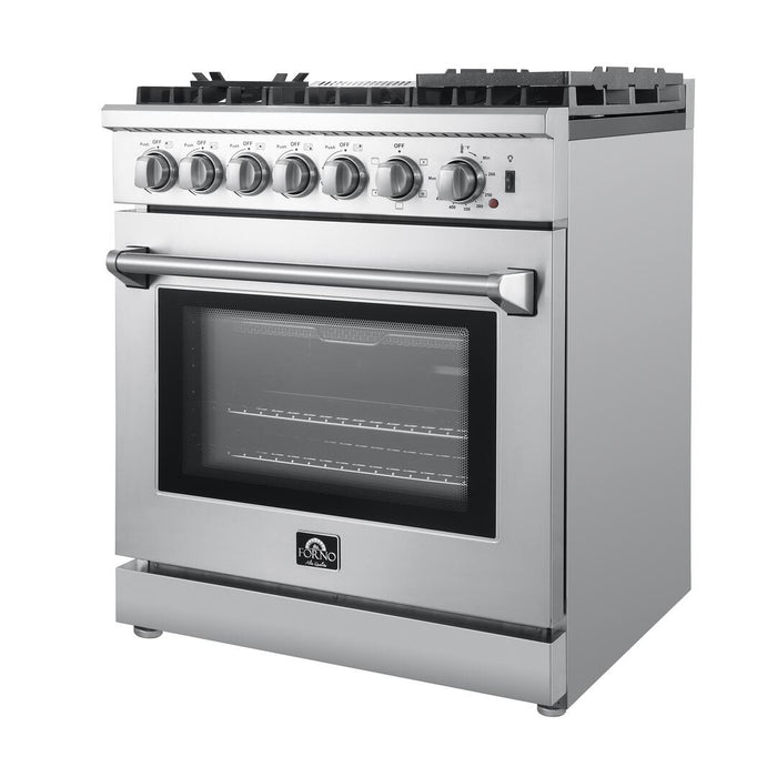 Forno Lazio – 30″ Dual Fuel Range • 5 Sealed Burner • Air Fryer and Griddle • FFSGS6196 - 30 - Farmhouse Kitchen and Bath