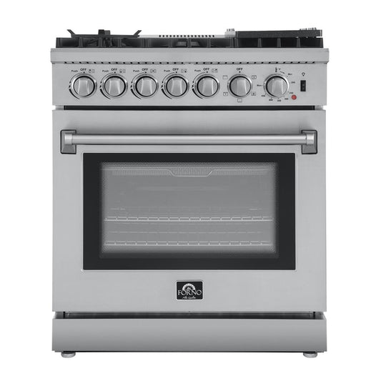 Forno Lazio – 30″ Dual Fuel Range • 5 Sealed Burner • Air Fryer and Griddle • FFSGS6196 - 30 - Farmhouse Kitchen and Bath