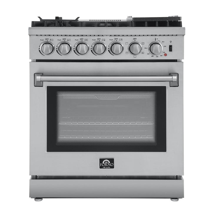 Forno Lazio – 30″ Dual Fuel Range • 5 Sealed Burner • Air Fryer and Griddle • FFSGS6196 - 30 - Farmhouse Kitchen and Bath