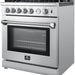 Forno Lazio - 30 in. All Gas Range with 5 Sealed Burner, Air Fryer Basket, and Griddle in Stainless Steel, FFSGS6276 - 30 - Farmhouse Kitchen and Bath