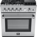 Forno Lazio - 30 in. All Gas Range with 5 Sealed Burner, Air Fryer Basket, and Griddle in Stainless Steel, FFSGS6276 - 30 - Farmhouse Kitchen and Bath