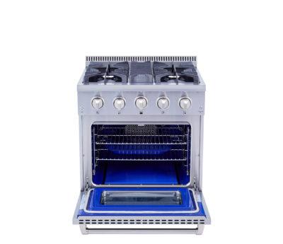 THOR 30" Professional Gas Range in Stainless Steel, HRG3080U - Farmhouse Kitchen and Bath