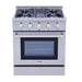 THOR 30" Professional Gas Range in Stainless Steel, HRG3080U - Farmhouse Kitchen and Bath