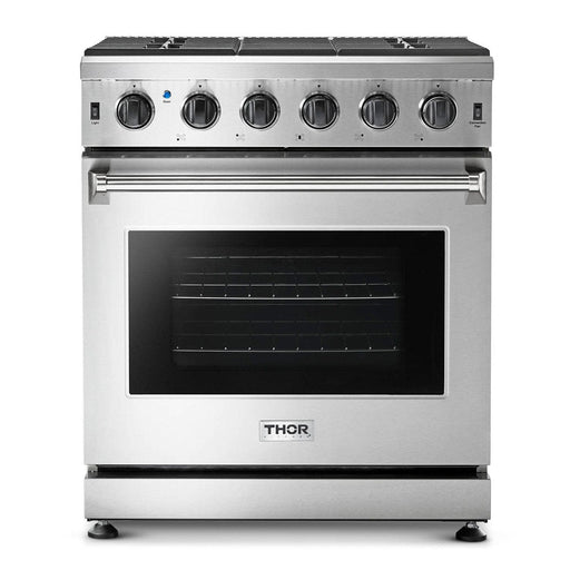 Thor 30" Professional Gas Range in Stainless Steel, LRG3001U - Farmhouse Kitchen and Bath