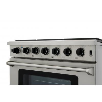 THOR 36" Professional Gas Range in Stainless Steel, LRG3601U - Farmhouse Kitchen and Bath