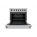THOR 36" Professional Gas Range in Stainless Steel, LRG3601U - Farmhouse Kitchen and Bath