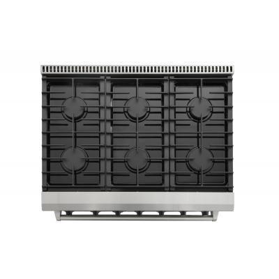 THOR 36" Professional Propane Range in Stainless Steel, LRG3601ULP - Farmhouse Kitchen and Bath