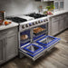 THOR 48" Professional Dual Fuel Range in Stainless Steel, HRD4803U - Farmhouse Kitchen and Bath