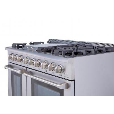 THOR 48" Professional Dual Fuel Range in Stainless Steel, HRD4803U - Farmhouse Kitchen and Bath