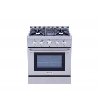 THOR Professional 30" Dual Fuel Range in Stainless Steel, HRD3088U - Farmhouse Kitchen and Bath