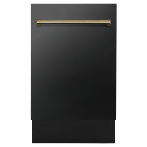 ZLINE Autograph 18" Dishwasher Black Stainless, DWVZ-BS-18 - Farmhouse Kitchen and Bath