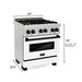 ZLINE 30" Autograph Edition, 4.0 cu. ft. Gas Range, RGZ-WM-30-MB - Farmhouse Kitchen and Bath