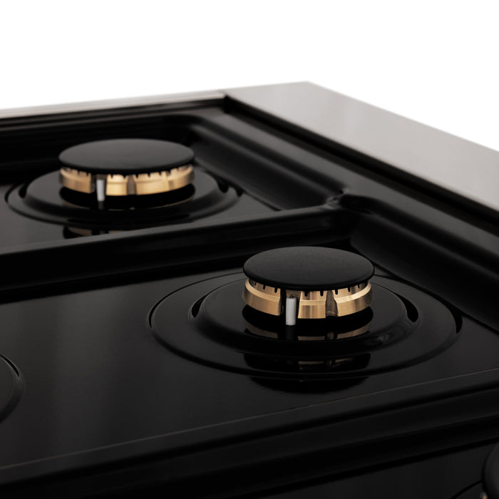 ZLINE 30" Autograph Edition, 4.0 cu. ft. Gas Range, RGZ-WM-30-MB - Farmhouse Kitchen and Bath