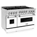 ZLINE 48" Gas On Gas Range In DuraSnow Stainless Steel, RGS-WM-48 - Farmhouse Kitchen and Bath