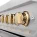 ZLINE 36" Autograph Edition Gas Range, Gold Accents, RGZ-36-G - Farmhouse Kitchen and Bath