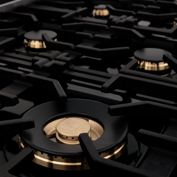 ZLINE 36" Autograph Edition Gas Range, Gold Accents, RGZ-36-G - Farmhouse Kitchen and Bath