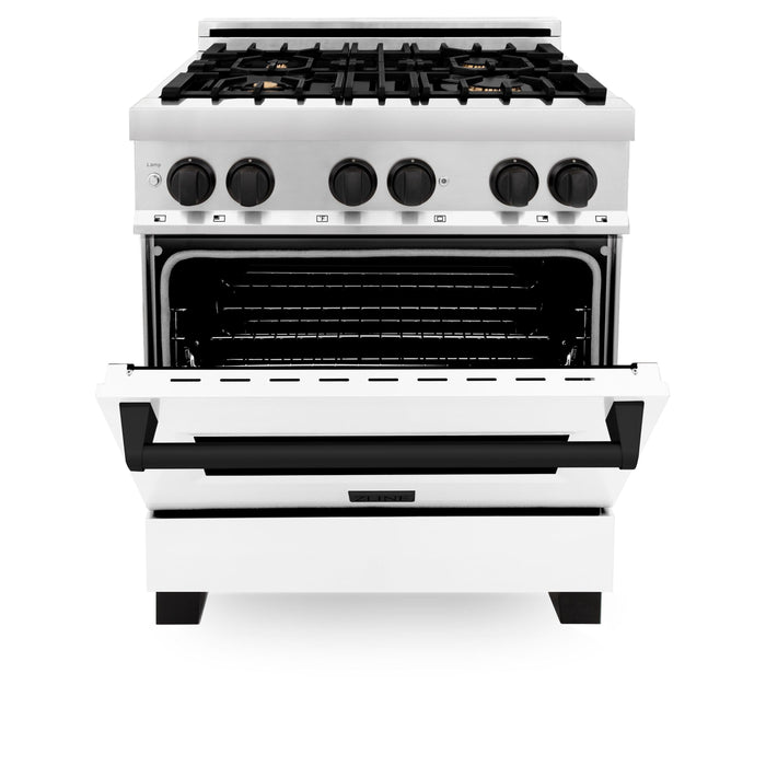 ZLINE 30" Autograph Edition, 4.0 cu. ft. Gas Range, RGZ-WM-30-MB - Farmhouse Kitchen and Bath