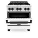 ZLINE 30" Autograph Edition, 4.0 cu. ft. Gas Range, RGZ-WM-30-MB - Farmhouse Kitchen and Bath