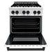 ZLINE 30" Autograph Edition, 4.0 cu. ft. Gas Range, RGZ-WM-30-MB - Farmhouse Kitchen and Bath