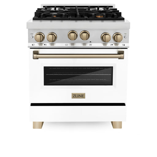 ZLINE 30" Autograph Edition, 4.0 cu. ft. Gas Range, RGZ-WM-30-CB - Farmhouse Kitchen and Bath