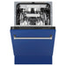 ZLINE 18" Dishwasher in Blue matt panel, Stainless Tub, DWV - BM - 18 - Farmhouse Kitchen and Bath