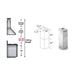 ZLINE 2 Piece Chimney Extension for 10' - 12' Ceiling, 2PCEXT - 597i - Farmhouse Kitchen and Bath