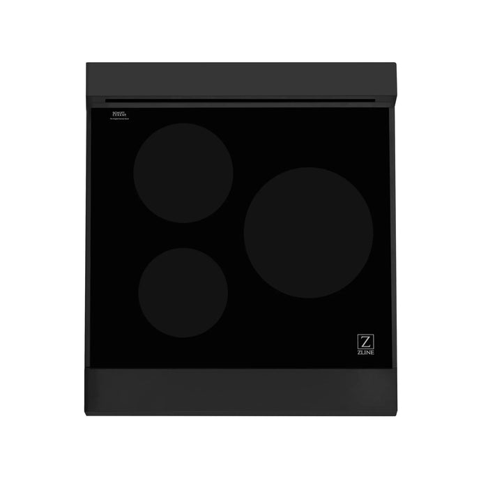 ZLINE 24" 2.8 cu. ft. Induction Range with a 3 Element Stove and Electric Oven in Black Stainless Steel RAIND - BS - 24 - Farmhouse Kitchen and Bath