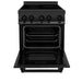ZLINE 24" 2.8 cu. ft. Induction Range with a 3 Element Stove and Electric Oven in Black Stainless Steel RAIND - BS - 24 - Farmhouse Kitchen and Bath