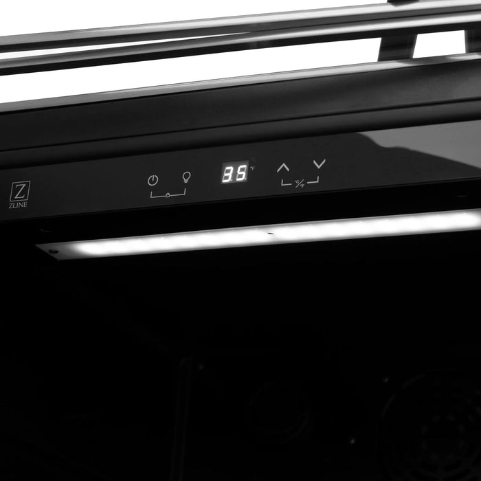 ZLINE 24" Autograph 154 Can Beverage Cooler Fridge with Adjustable Shelves in Stainless Steel with Champagne Bronze Accents RBVZ - US - 24 - CB - Farmhouse Kitchen and Bath