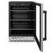 ZLINE 24" Autograph Edition 154 Can Beverage Cooler Fridge with Adjustable Shelves in Stainless Steel with Matte Black Accents RBVZ - US - 24 - MB - Farmhouse Kitchen and Bath
