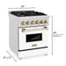 ZLINE 24" Autograph Edition, Dual Fuel Range, White door RASZ - WM - 24 - G - Farmhouse Kitchen and Bath