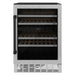 ZLINE 24" Autograph Edition Dual Zone 44 - Bottle Wine Cooler in Stainless Steel with Wood Shelf and Gold Accents RWVZ - UD - 24 - G - Farmhouse Kitchen and Bath