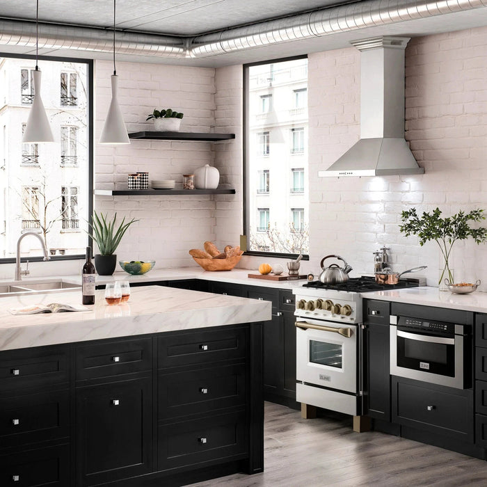 ZLINE 24" Autograph Edition, Gas Range, White Door, RGZ - 24 - CB - Farmhouse Kitchen and Bath