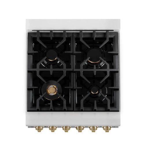 ZLINE 24" Autograph Edition, Gas Range, White Door, RGZ - 24 - CB - Farmhouse Kitchen and Bath