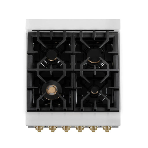 ZLINE 24" Autograph Edition, Gas Range, White Door, RGZ - WM - 24 - CB - Farmhouse Kitchen and Bath