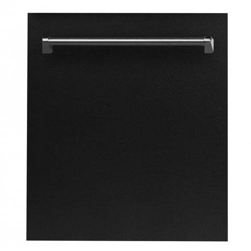 ZLINE 24" Dishwasher in Black Matte, Traditional Handle, DW - BLM - 24 - Farmhouse Kitchen and Bath