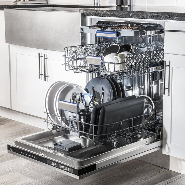 ZLINE 24" Dishwasher in DuraSnow Stainless panel, Stainless Tub, DWV - SN - 24 - Farmhouse Kitchen and Bath