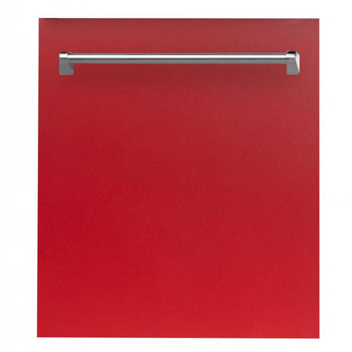 ZLINE 24" Dishwasher in Red Matte, Stainless Tub, Traditional Handle, DW - RM - 24 - Farmhouse Kitchen and Bath