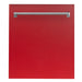 ZLINE 24" Dishwasher in Red Matte, Stainless Tub, Traditional Handle, DW - RM - 24 - Farmhouse Kitchen and Bath