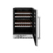 ZLINE 24" Dual Zone 44 - Bottle Wine Cooler in Stainless Steel with Wood Shelf RWV - UD - 24 - Farmhouse Kitchen and Bath