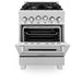 ZLINE 24" Gas On Gas Range, DuraSnow, Stainless Steel, RGS - SN - BR - 24 - Farmhouse Kitchen and Bath