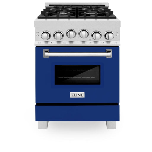 ZLINE 24" Gas On Gas Range In DuraSnow, Stainless Steel, RGS - BG - 24 - Farmhouse Kitchen and Bath