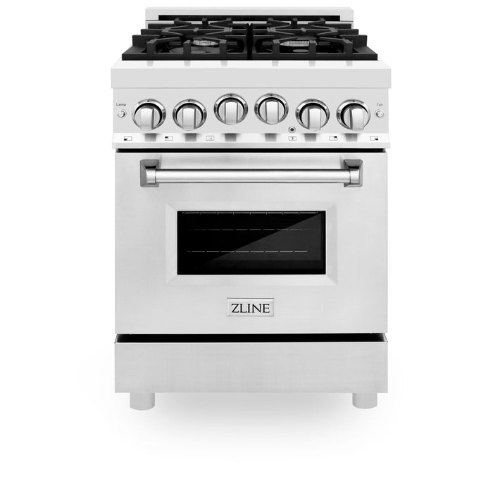 ZLINE 24" Gas on Gas Range, Stainless Steel, RG24 - Farmhouse Kitchen and Bath