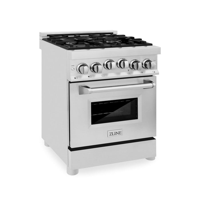ZLINE 24" Gas on Gas Range, Stainless Steel, RG24 - Farmhouse Kitchen and Bath